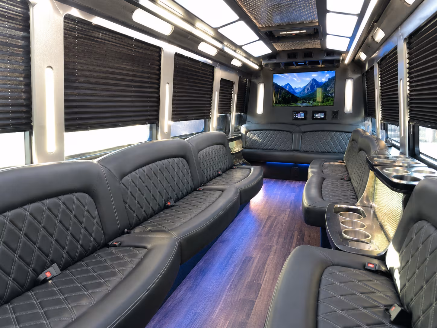 Passenger watching the San Diego scenery during a regional party bus road trip