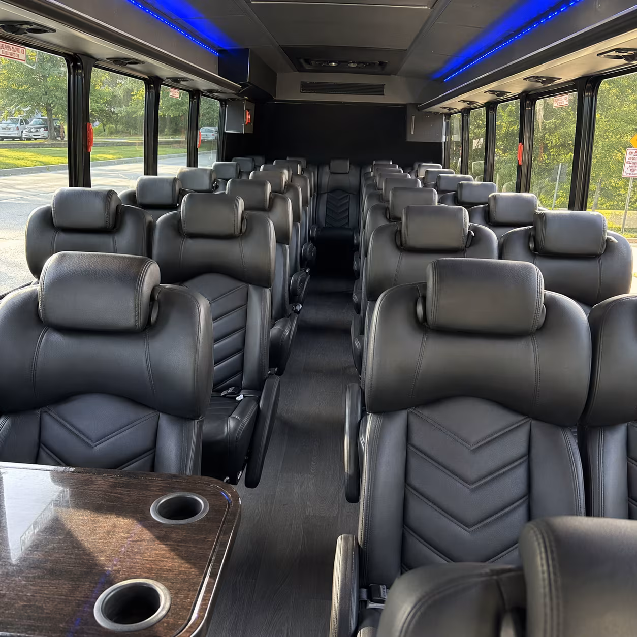 San Diego Corporate Transportation party bus interior