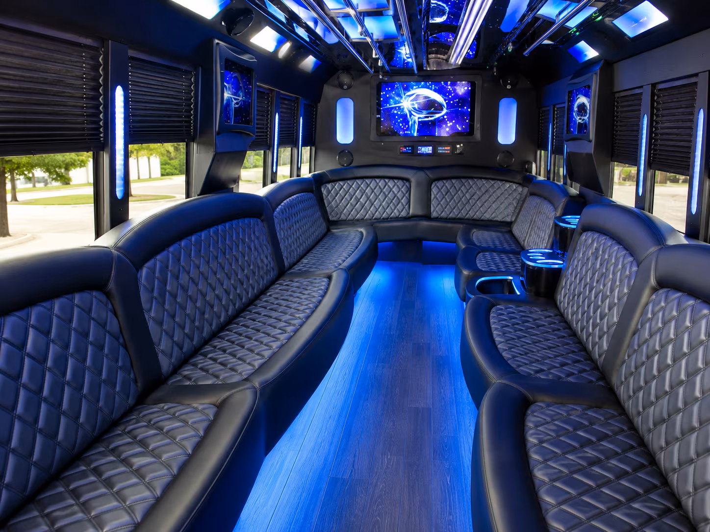 San Diego Private Event Transportation party bus exterior
