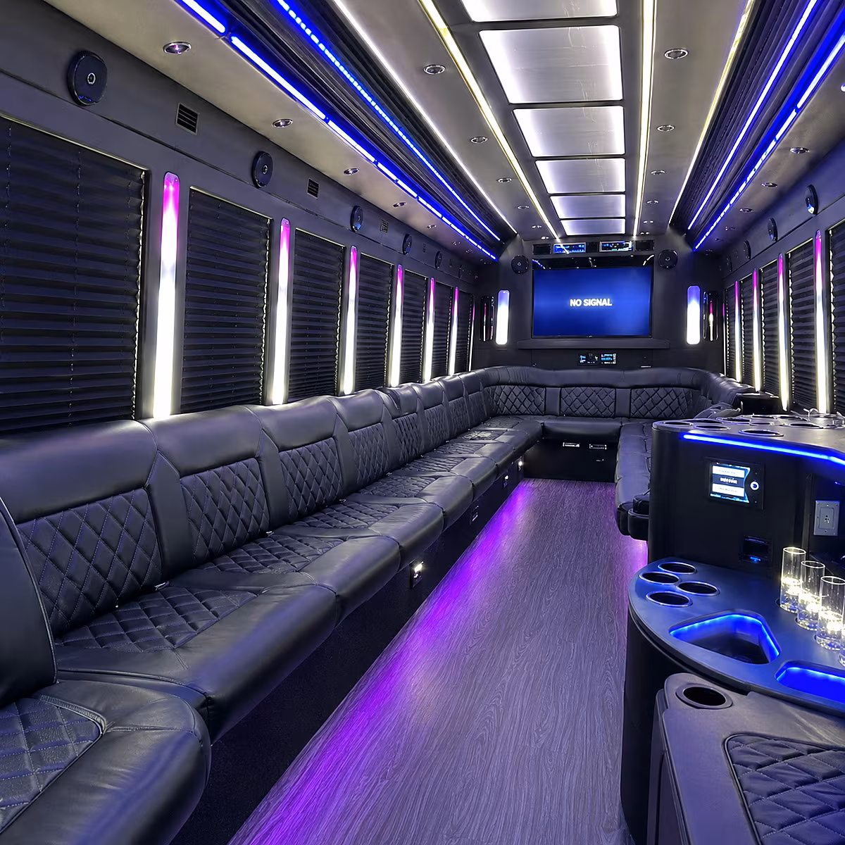 San Diego Prom & Homecoming Transportation party bus interior