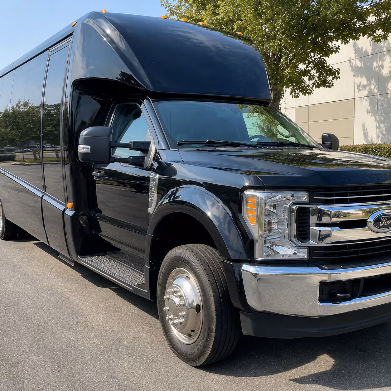 San Diego School Event Transportation party bus exterior