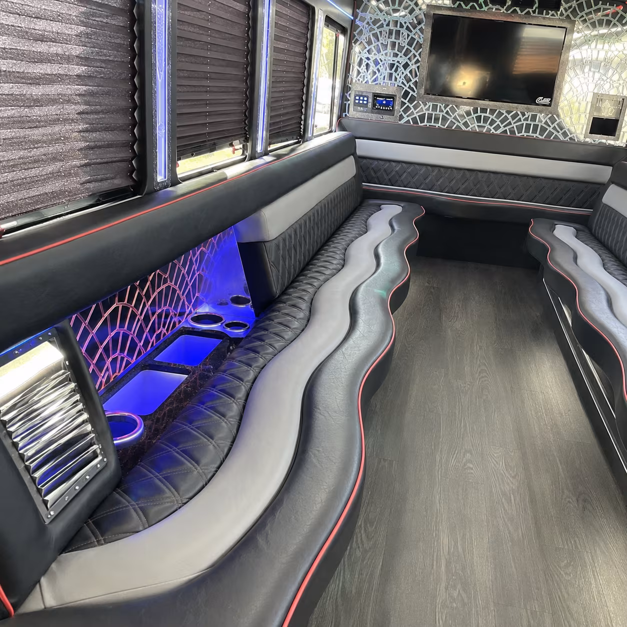 San Diego Sporting Event Transportation party bus exterior
