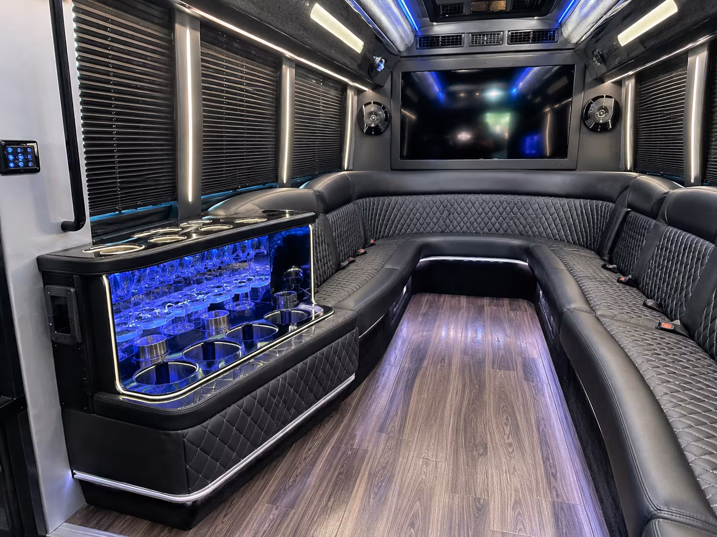 San Diego Winery Tour & Pub Crawl Transportation party bus interior